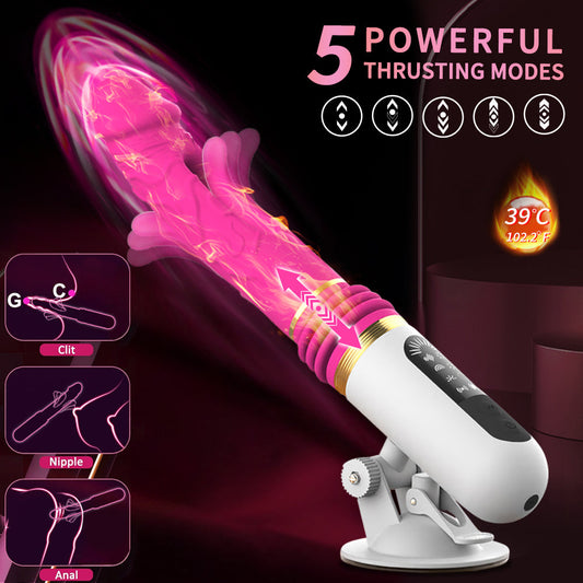 Thrusting Flapping Multiple Pleasurement Dildo Vibrator