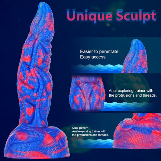 Fantasy Unique Sculpt Health Friendly Safe Silicone Dildo