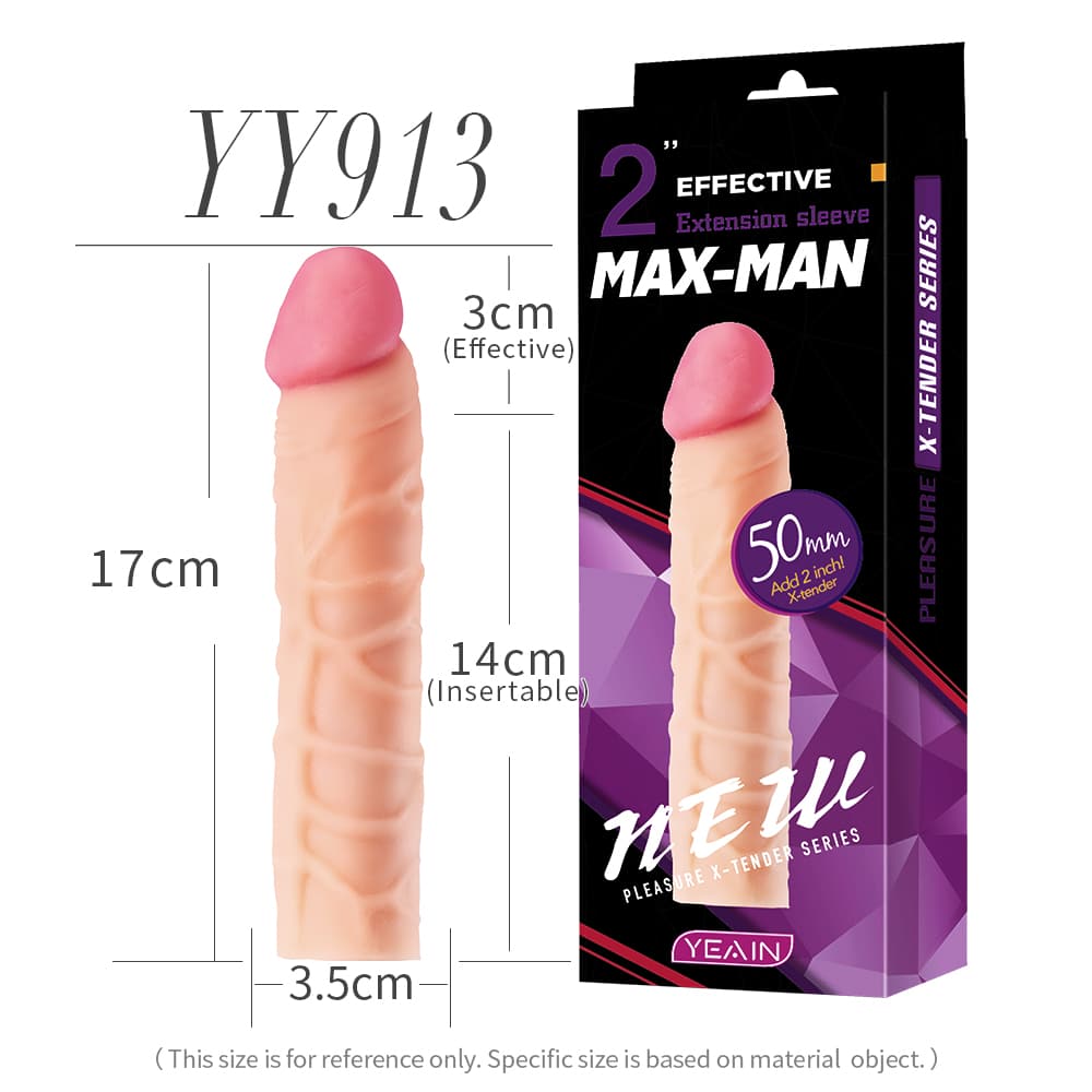 Light Color Physical Enlargement Soft Silicone Penis Sleeve