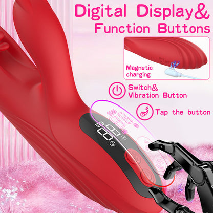 Updated Rabbit Ears Clitoris G Spot Stimulating Flapping Vibrator