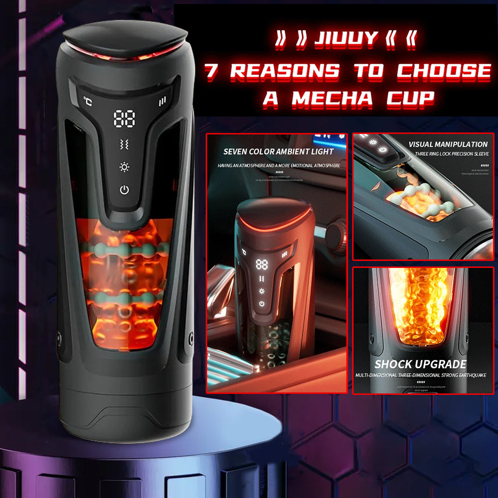 Digital Display Telescopic Heating Rotating Masturbation Cup