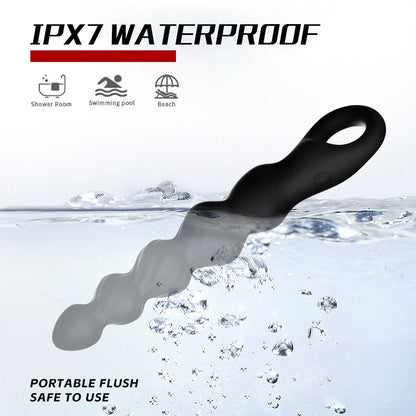 Multi Layered Prostate Pleasure Vibrating Silicone Anal Beads