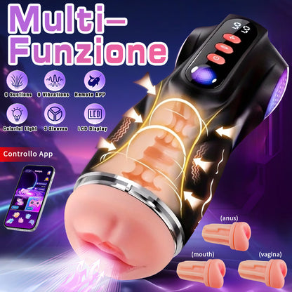 Premium Silicone Vaginal Oral Anal Multiple Fun Masturbation Cup