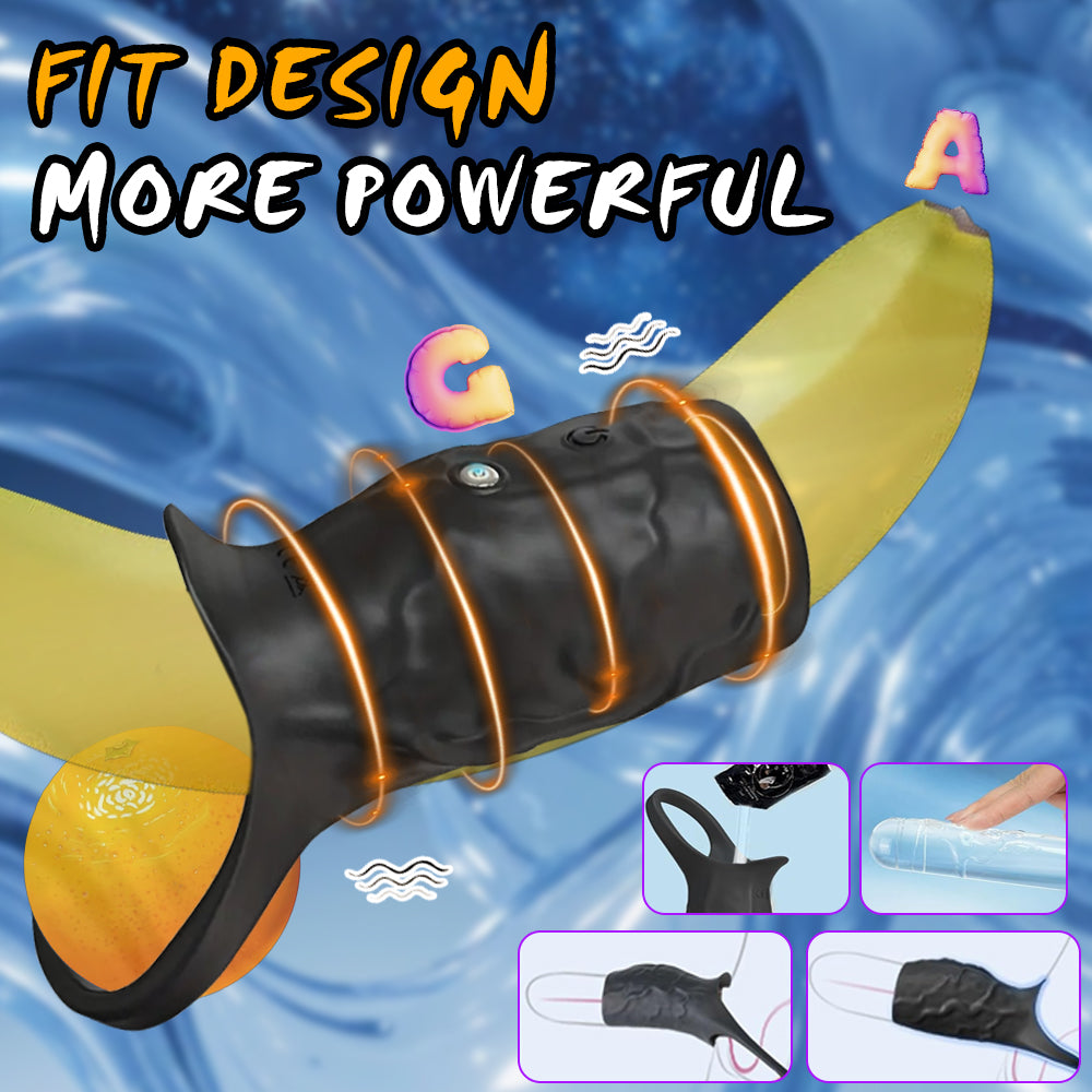 Wolf Warrior Vibrating Penis Sleeve Sperm Locking Ring