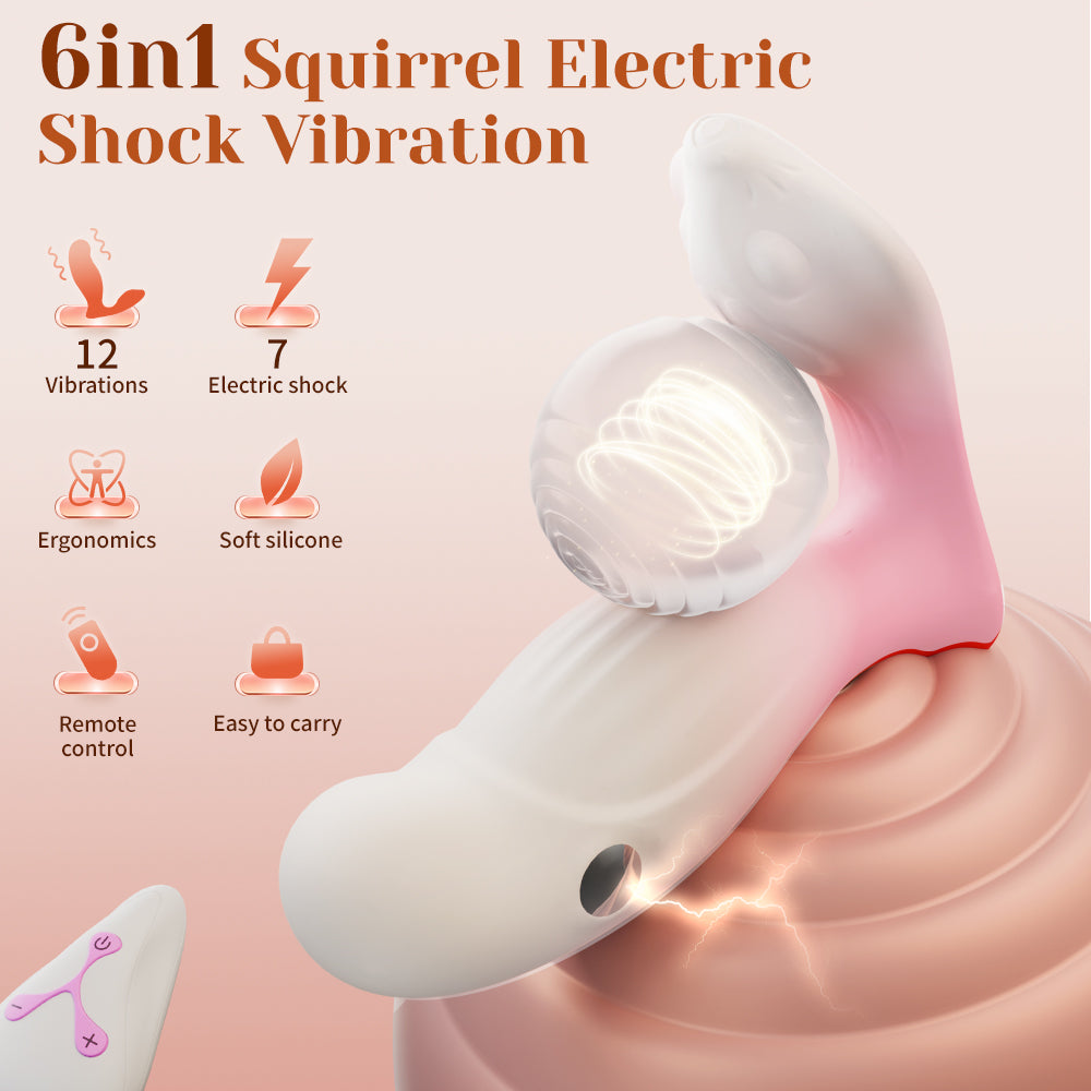Squirrel Quick Charging Anti-noise Electric Shock Vibrator