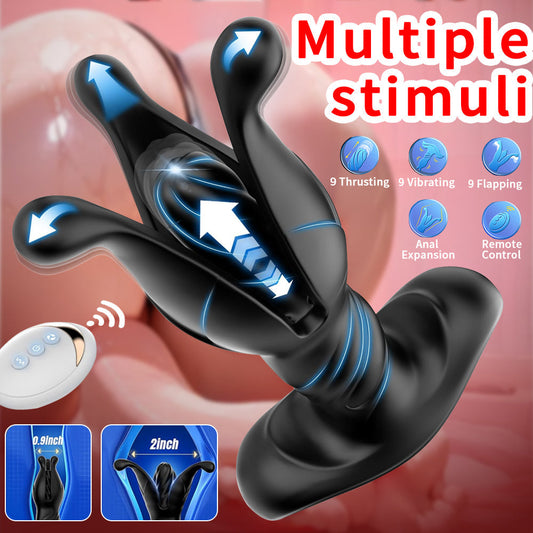 Multiple Usage Thrusting Flapping Stimulating Vibrating Plug