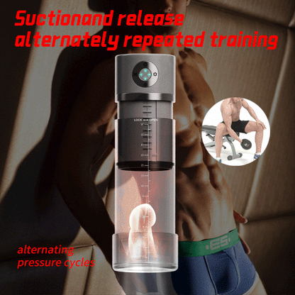 Male Penis Strengthen Pumper & Rotating Masturbation Cup 2 in 1