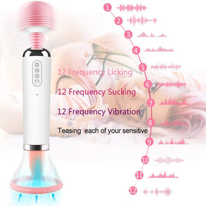Premium Pleasures Smart Heating Licking Sucking Vibrator