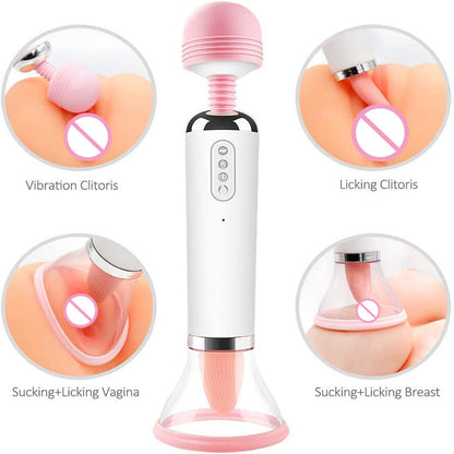Premium Pleasures Smart Heating Licking Sucking Vibrator