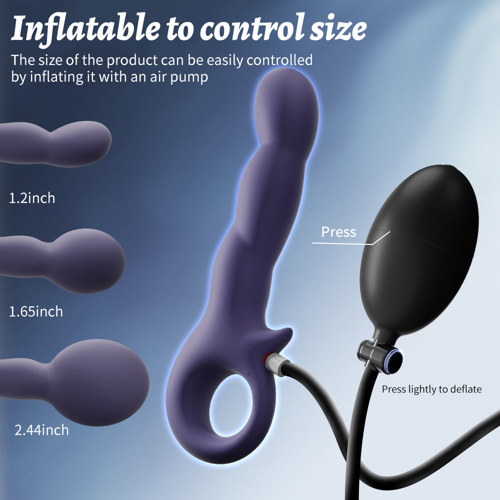 Explorer Inflating Air Pump Expandable Anal Plug Vibrator