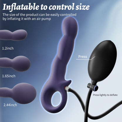 Explorer Inflating Air Pump Expandable Anal Plug Vibrator
