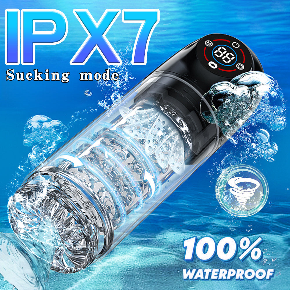 Multi Frequencies Thrusting Rotating Sucking Licking Masturbator