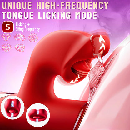 Lately Upgraded High Speed Tongue Licking Thrusting Vibrator