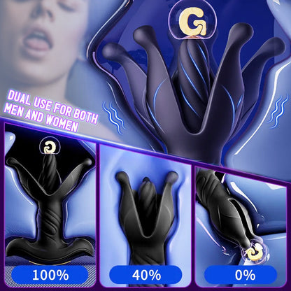 Multiple Usage Thrusting Flapping Stimulating Vibrating Plug