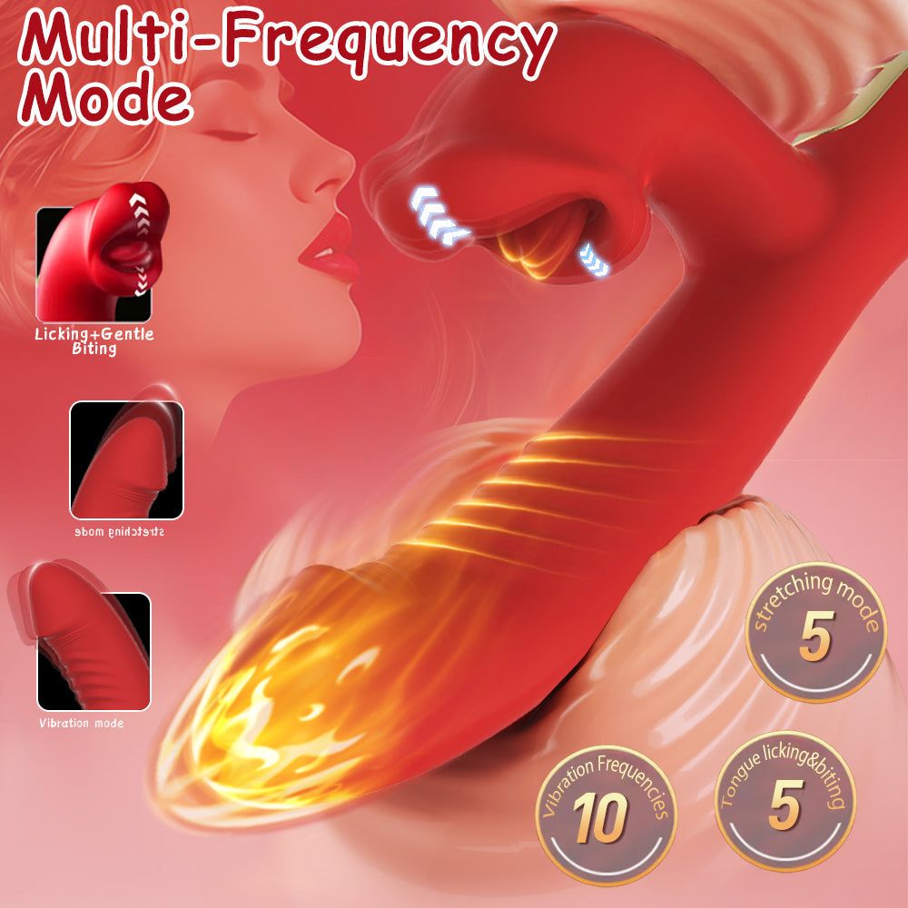 Lately Upgraded High Speed Tongue Licking Thrusting Vibrator