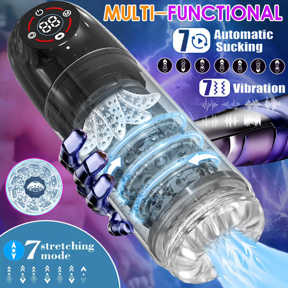 Multi Frequencies Thrusting Rotating Sucking Licking Masturbator