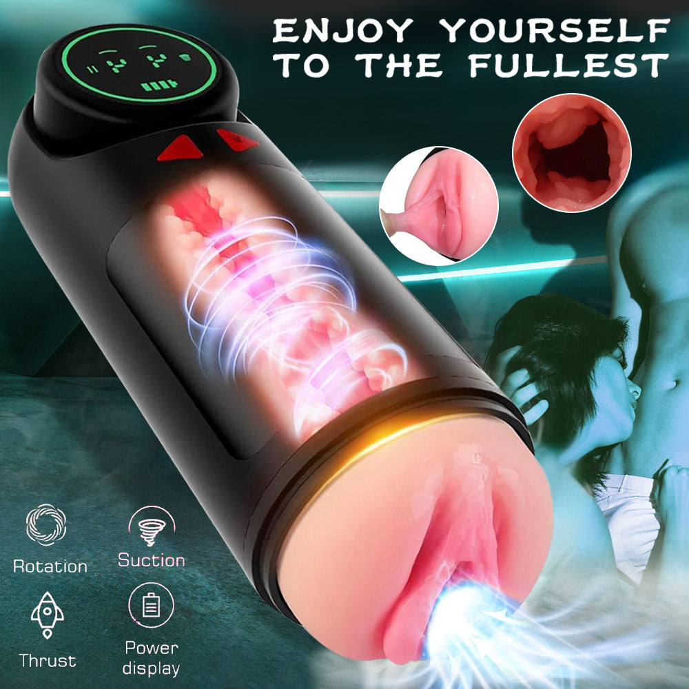 Soft Female Vagina Type Sucking Vibrating Masturbator