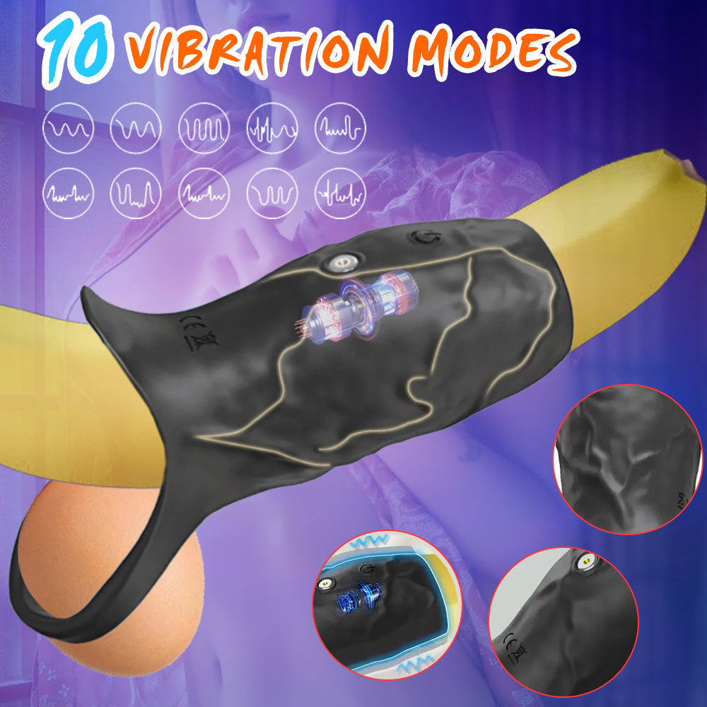 Wolf Warrior Vibrating Penis Sleeve Sperm Locking Ring