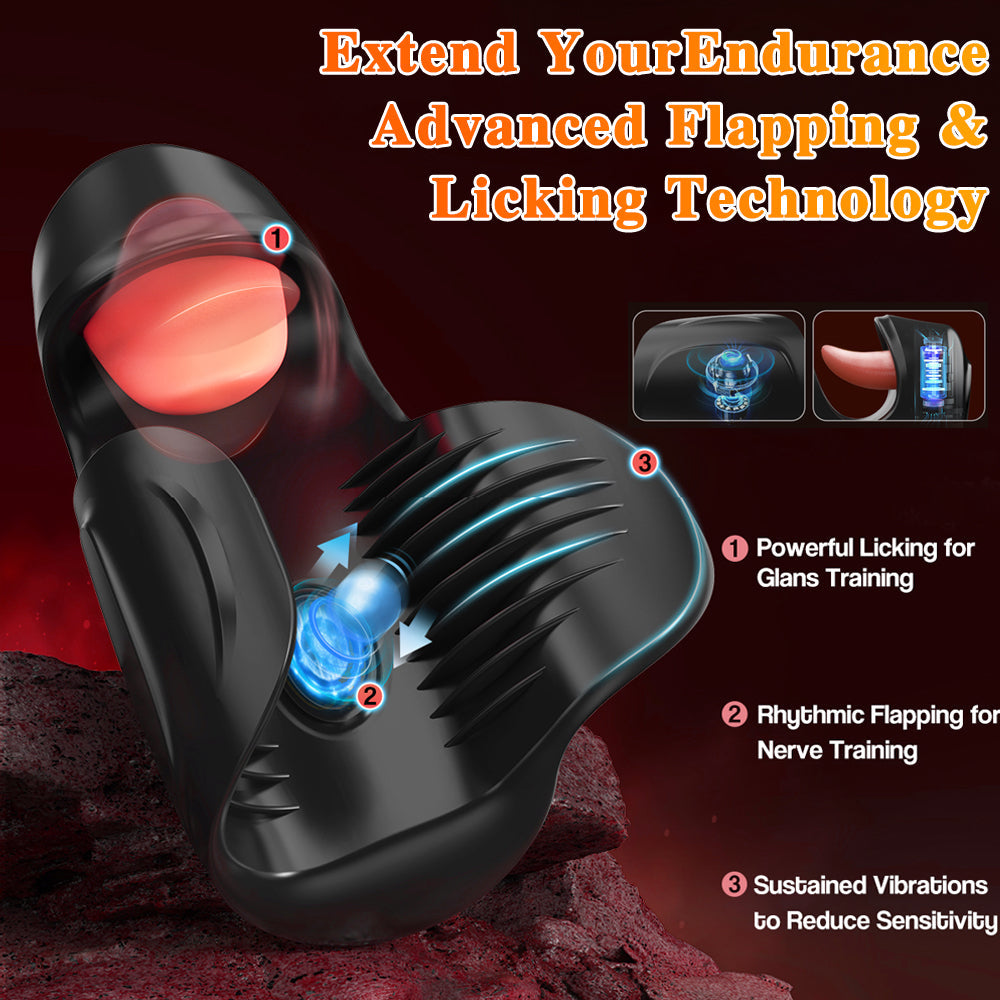 Pulsive Tapping Tongue Licking Glans Ejaculation Delaying Trainer