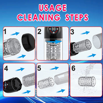 Multi Frequencies Thrusting Rotating Sucking Licking Masturbator