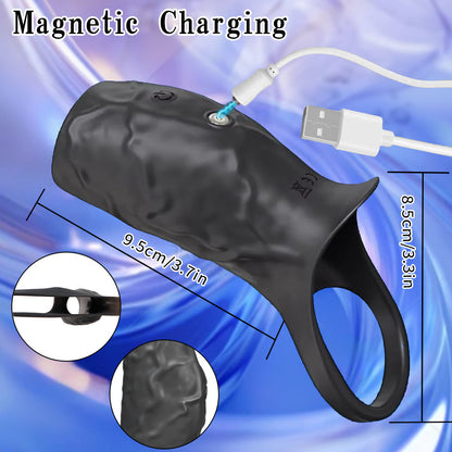 Wolf Warrior Vibrating Penis Sleeve Sperm Locking Ring