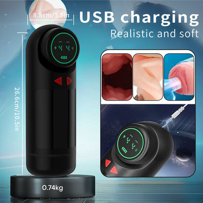 Soft Female Vagina Type Sucking Vibrating Masturbator