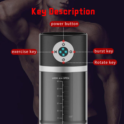 Male Penis Strengthen Pumper & Rotating Masturbation Cup 2 in 1