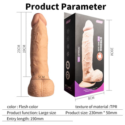 Super Soft Realistic Body Safe Material Flexible Dildo