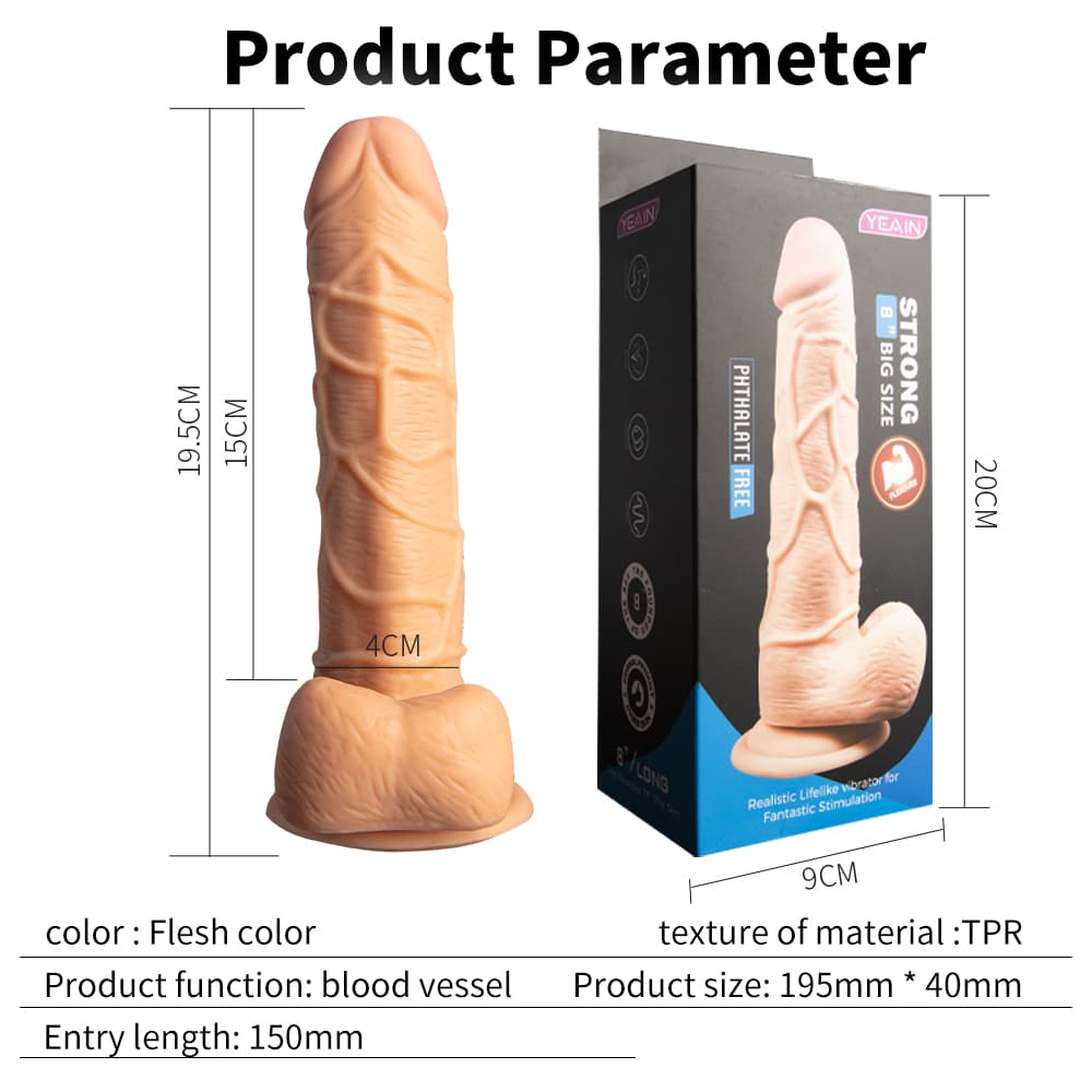 Super Soft Realistic Body Safe Material Flexible Dildo