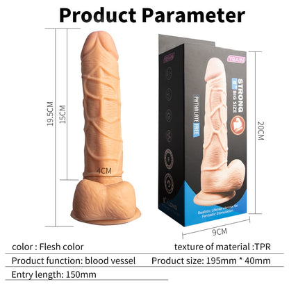 Super Soft Realistic Body Safe Material Flexible Dildo