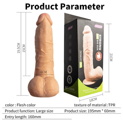 Super Soft Realistic Body Safe Material Flexible Dildo