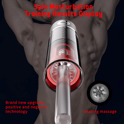 Male Penis Strengthen Pumper & Rotating Masturbation Cup 2 in 1