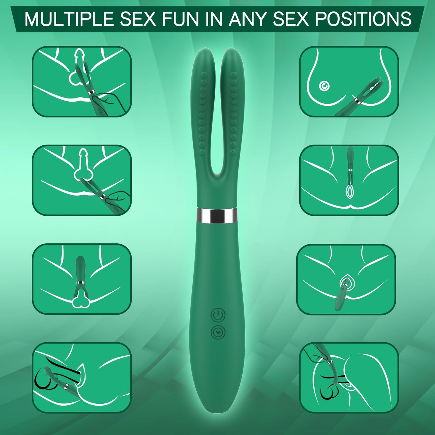 Unique Designed Clitoris Nipples Clamp Stimulating Vibrator
