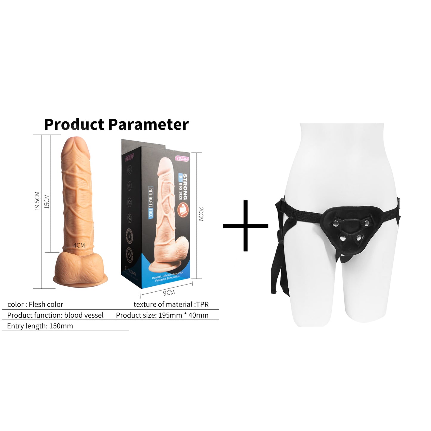 Super Soft Realistic Body Safe Material Flexible Dildo