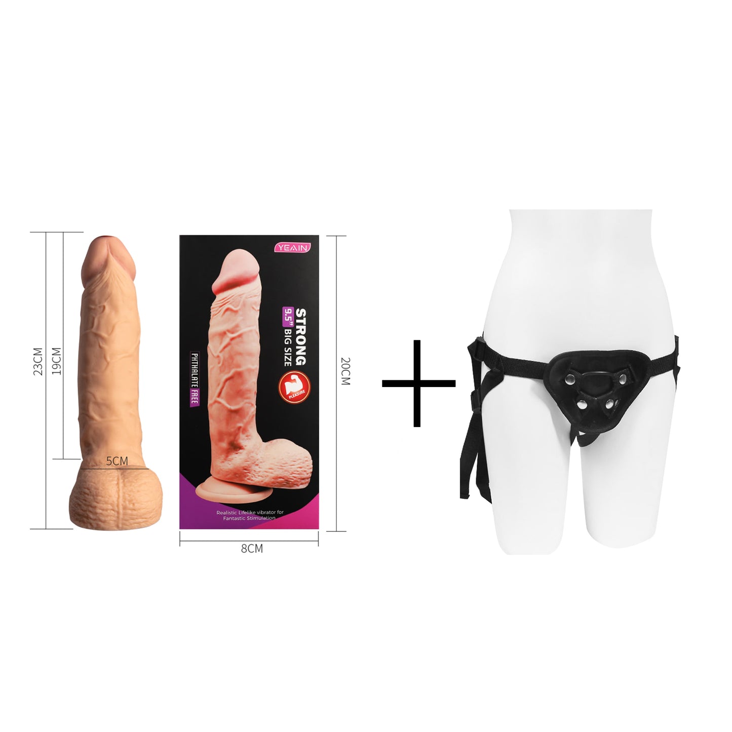 Super Soft Realistic Body Safe Material Flexible Dildo