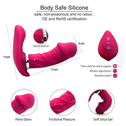 Remote Controlled Female Panty Inner Wearable Dildo Vibrator