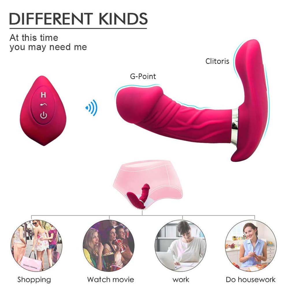 Remote Controlled Female Panty Inner Wearable Dildo Vibrator