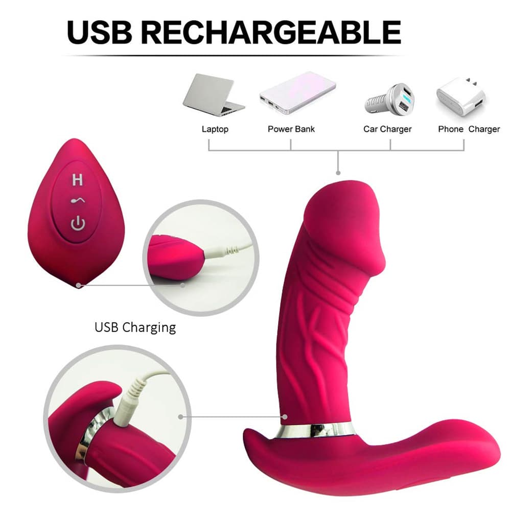 Remote Controlled Female Panty Inner Wearable Dildo Vibrator