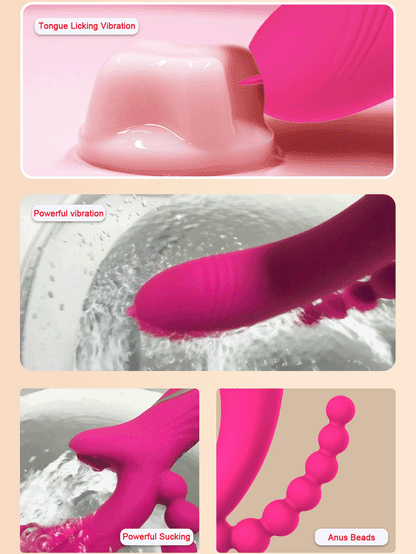 Hygienic Silicone Multi Pleasure Super Silent Sucking Vibrator