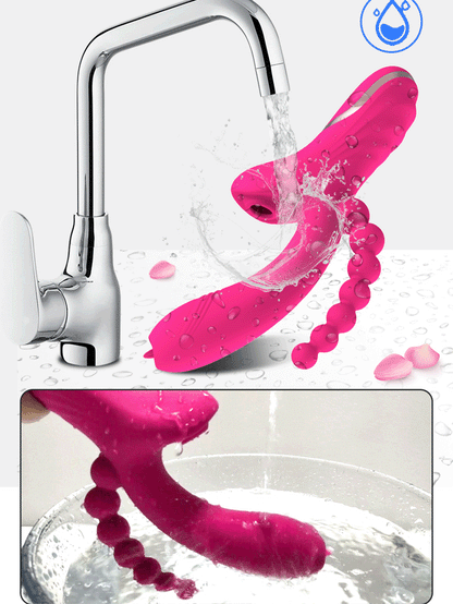 Hygienic Silicone Multi Pleasure Super Silent Sucking Vibrator