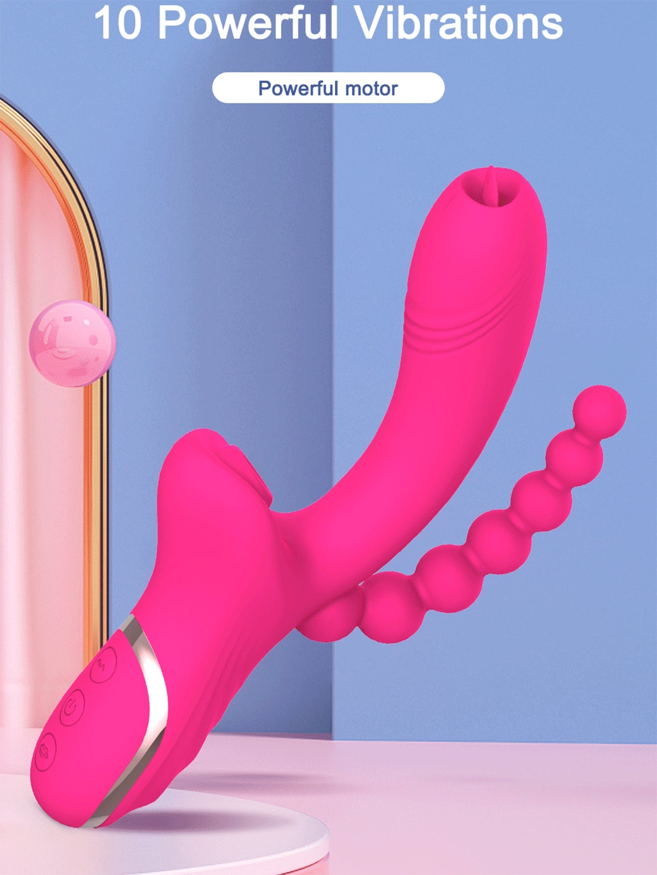 Hygienic Silicone Multi Pleasure Super Silent Sucking Vibrator