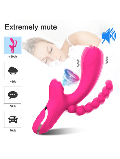 Hygienic Silicone Multi Pleasure Super Silent Sucking Vibrator