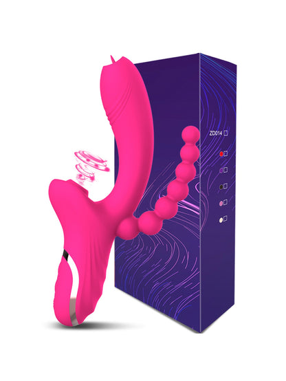Hygienic Silicone Multi Pleasure Super Silent Sucking Vibrator