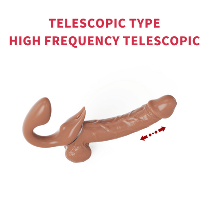 Dual Head 360° Angle Adjustable Retractable Dildo Vibrator