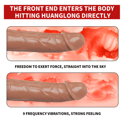 Dual Head 360° Angle Adjustable Retractable Dildo Vibrator