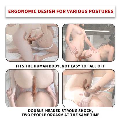 Dual Head 360° Angle Adjustable Retractable Dildo Vibrator