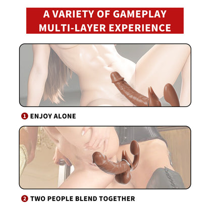 Dual Head 360° Angle Adjustable Retractable Dildo Vibrator