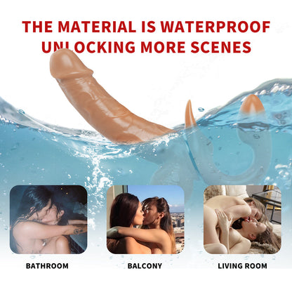 Dual Head 360° Angle Adjustable Retractable Dildo Vibrator