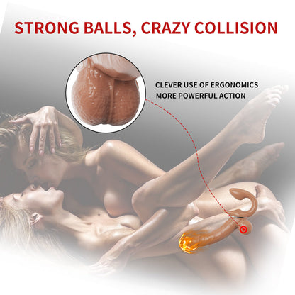 Dual Head 360° Angle Adjustable Retractable Dildo Vibrator