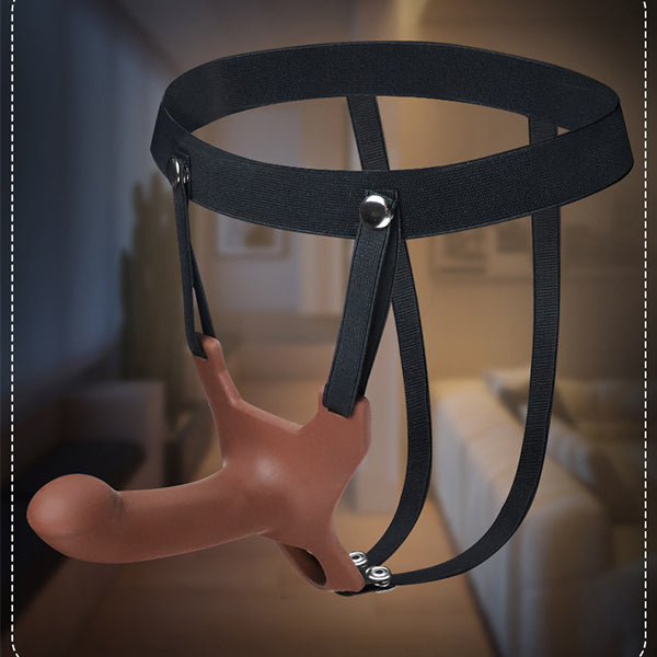 Wearable Strap-on Hollow Penis Silicone Enlargement Cover